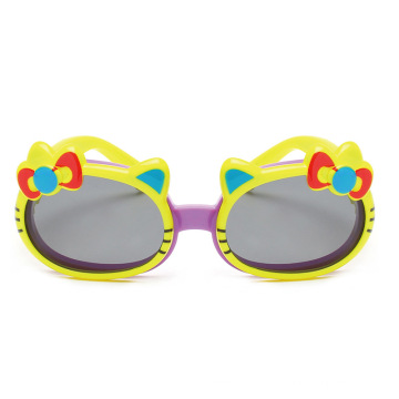 2022 Novos Kids coloridos óculos de sol coloridos borracha polarizada flexível fofo rosa vermelho bebê desenho solar óculos meninos meninas meninas